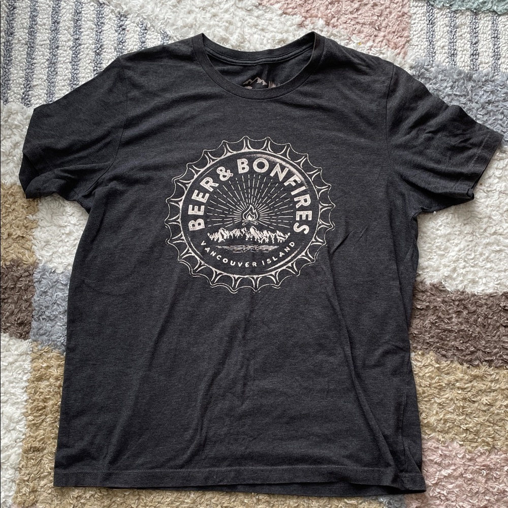 Beer & Bonfires Charcoal Tee